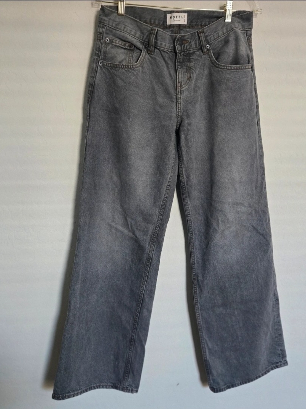 ​Motel Rocks Y2K Grey Wide Leg Jeans W30 L32 Streetwear Baggy Denim